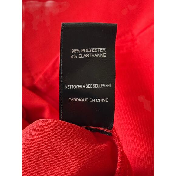 Astr the Label off the shoulder tuxedo collar long sleeve dress red size Large L - Picture 6 of 8